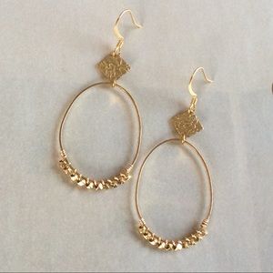 New handcrafted earrings nugget beaded